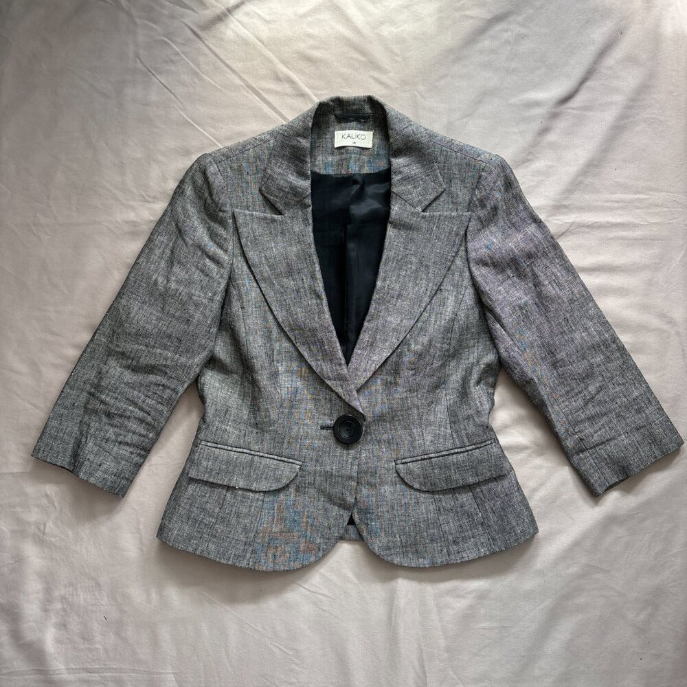 Kaliko Luxe Linen Peplum Suit | UK 10 / US 6 - Picture 6 of 7